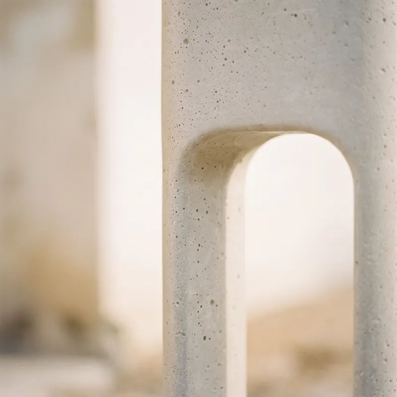 Close-up of the porous concrete texture of PORTAL